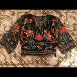 LF embroidered crop top